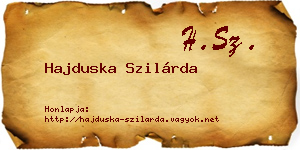 Hajduska Szilárda névjegykártya